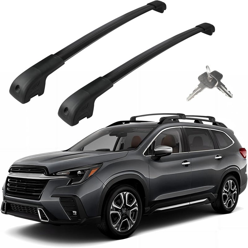 Koarigo Roof Rack Cross Bars Compatible with Subaru Ascent 2019-2025, Adjustable Aluminum Heavy Duty 300 LBS Anti-Theft Lock Cargo Carrier Rooftop Crossbar Accessories for Bike, Basket, Snowboard, Luggage - Image 1